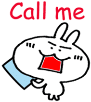 Cool white rabbit. sticker #3501078