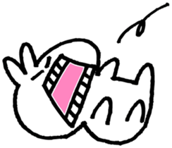 Cool white rabbit. sticker #3501079