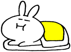 Cool white rabbit. sticker #3501081