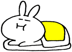 Cool white rabbit. sticker #3501081