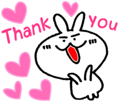 Cool white rabbit. sticker #3501082