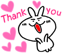 Cool white rabbit. sticker #3501082