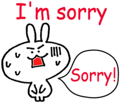 Cool white rabbit. sticker #3501083