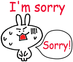 Cool white rabbit. sticker #3501083