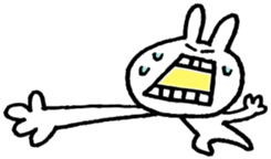 Cool white rabbit. sticker #3501084