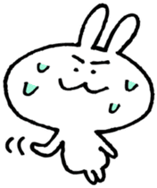 Cool white rabbit. sticker #3501085