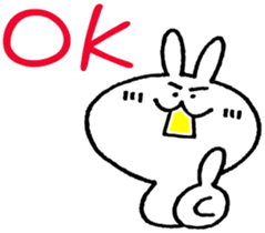 Cool white rabbit. sticker #3501086