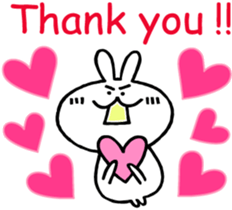 Cool white rabbit. sticker #3501087