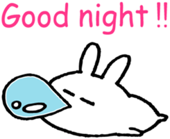 Cool white rabbit. sticker #3501089