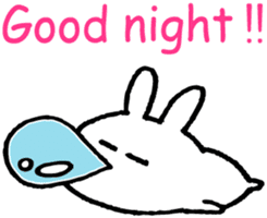 Cool white rabbit. sticker #3501089