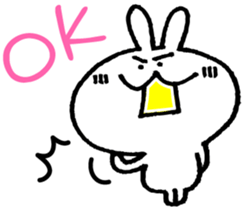 Cool white rabbit. sticker #3501091