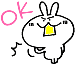 Cool white rabbit. sticker #3501091