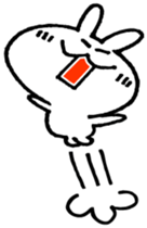 Cool white rabbit. sticker #3501092