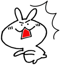 Cool white rabbit. sticker #3501093