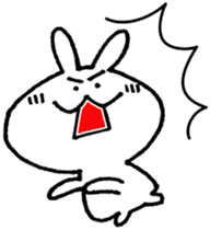 Cool white rabbit. sticker #3501093