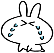 Cool white rabbit. sticker #3501094