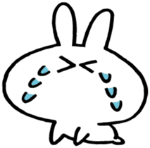 Cool white rabbit. sticker #3501094