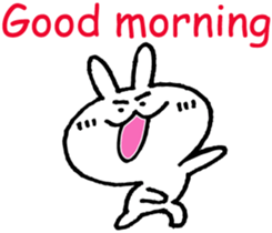 Cool white rabbit. sticker #3501095