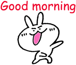 Cool white rabbit. sticker #3501095