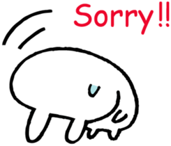 Cool white rabbit. sticker #3501096