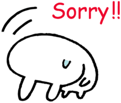 Cool white rabbit. sticker #3501096