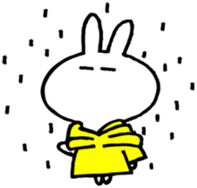 Cool white rabbit. sticker #3501097