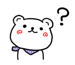 Round and round cheeks polar bear sticker #3501596