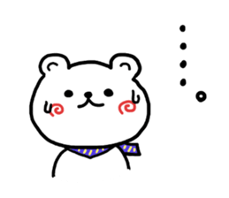 Round and round cheeks polar bear sticker #3501613