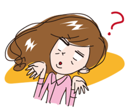 Overaction girl sticker #3501896