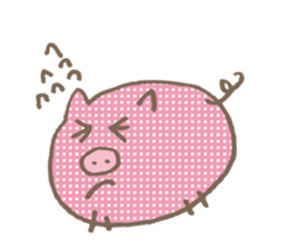 Polka-dot pig sticker #3502205