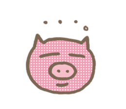 Polka-dot pig sticker #3502216