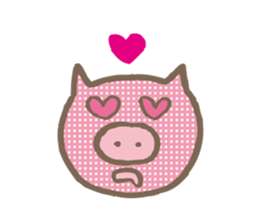 Polka-dot pig sticker #3502217