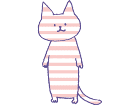 Silent stripes cat sticker #3502458