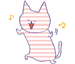 Silent stripes cat sticker #3502469
