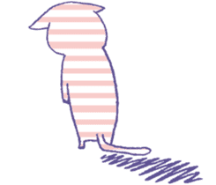Silent stripes cat sticker #3502477