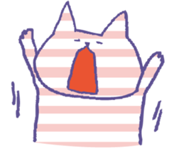 Silent stripes cat sticker #3502483