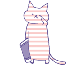 Silent stripes cat sticker #3502484