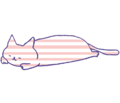 Silent stripes cat sticker #3502486