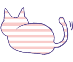 Silent stripes cat sticker #3502488
