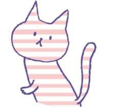 Silent stripes cat sticker #3502489