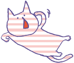 Silent stripes cat sticker #3502490