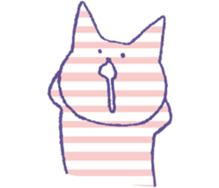 Silent stripes cat sticker #3502492