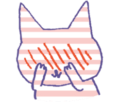 Silent stripes cat sticker #3502494