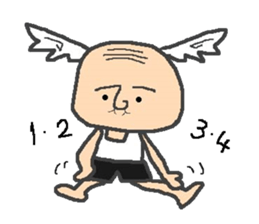 Ear shuttlecock father sticker #3503962