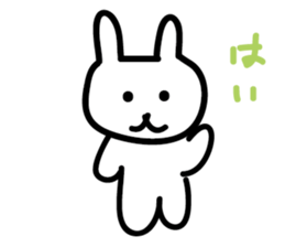 Graffiti white rabbit sticker #3504618