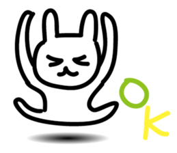 Graffiti white rabbit sticker #3504621