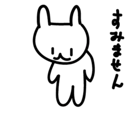 Graffiti white rabbit sticker #3504623