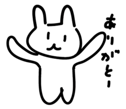 Graffiti white rabbit sticker #3504626