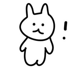 Graffiti white rabbit sticker #3504630