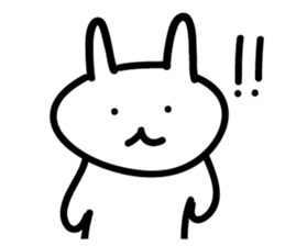 Graffiti white rabbit sticker #3504631